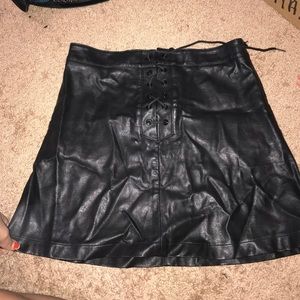 black leather skirt American threads